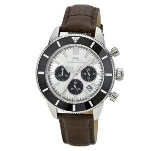 NWT Authentic Porsamo Bleu Brandon Chronograph Quartz Silver Dial Men's Watch